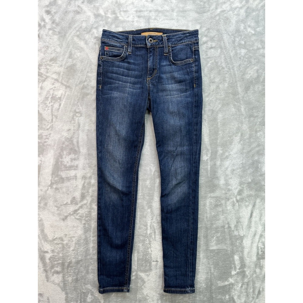 J.J. Joes Jeans Womens Sz 25 Blue The Icon Ankle Japanese Denim Whiskered Faded